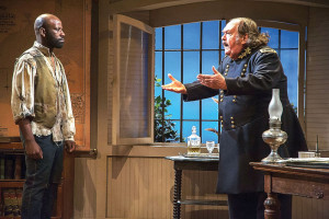 Butler Barrington Stage Company 2015 By Richard Strand Directed by Joseph Discher Photos © Kevin Sprague > David Schramm stars as Major General Butler and Maurice Jones makes his BSC debut as the slave, Shepard Mallory. Also in the cast are Ben Cole and John Hickok.
